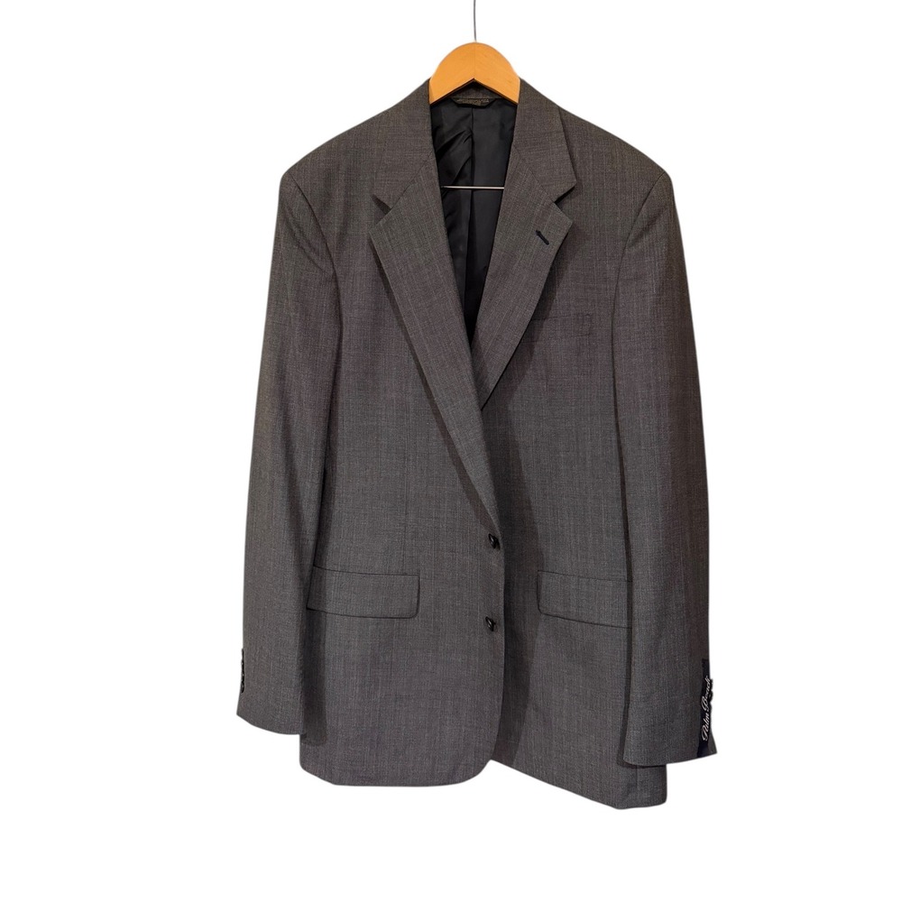 Vtg Palm‎ Beach Bradford Gray Worsted Wool Blend Blazer Sport Coat Jacket XL 44